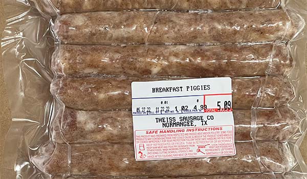 packaged breakfast sausage